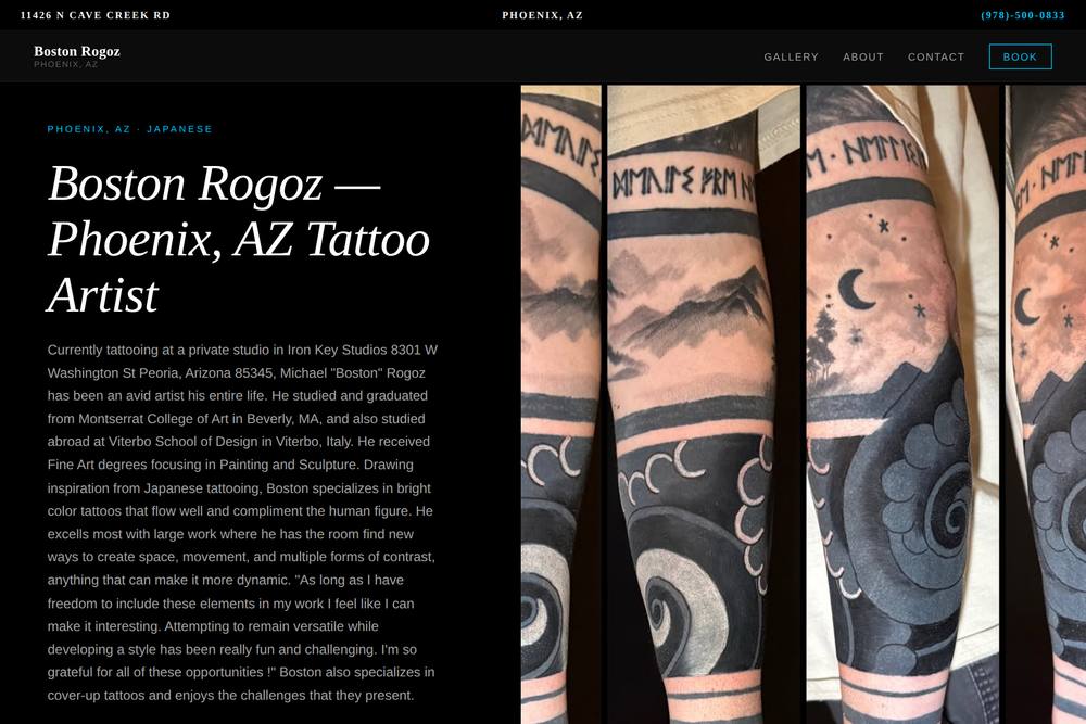 Boston Rogoz Tattoo — TattooNOW site