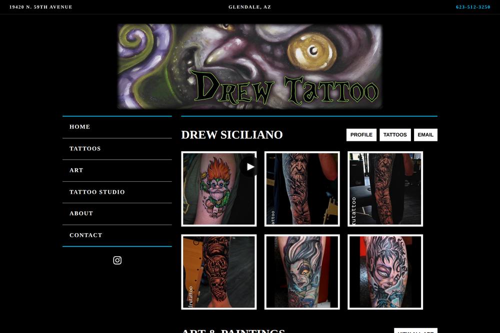 Drew Siciliano — TattooNOW site